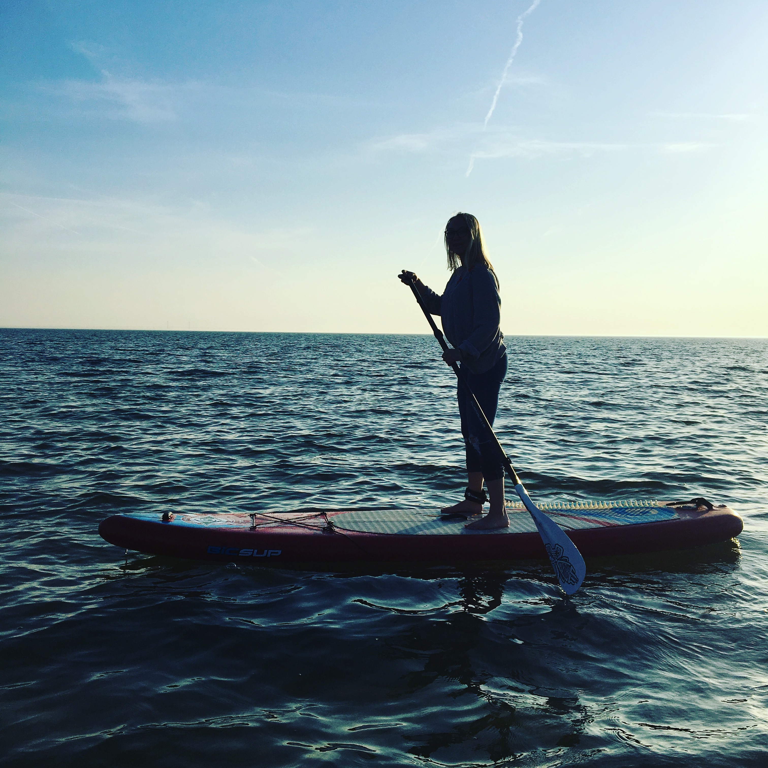 Paddlare på havet i Lomma